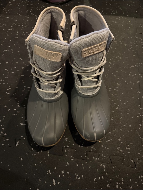 Sperry Shoes - Sperry Gray Lace-Up Duck Boots